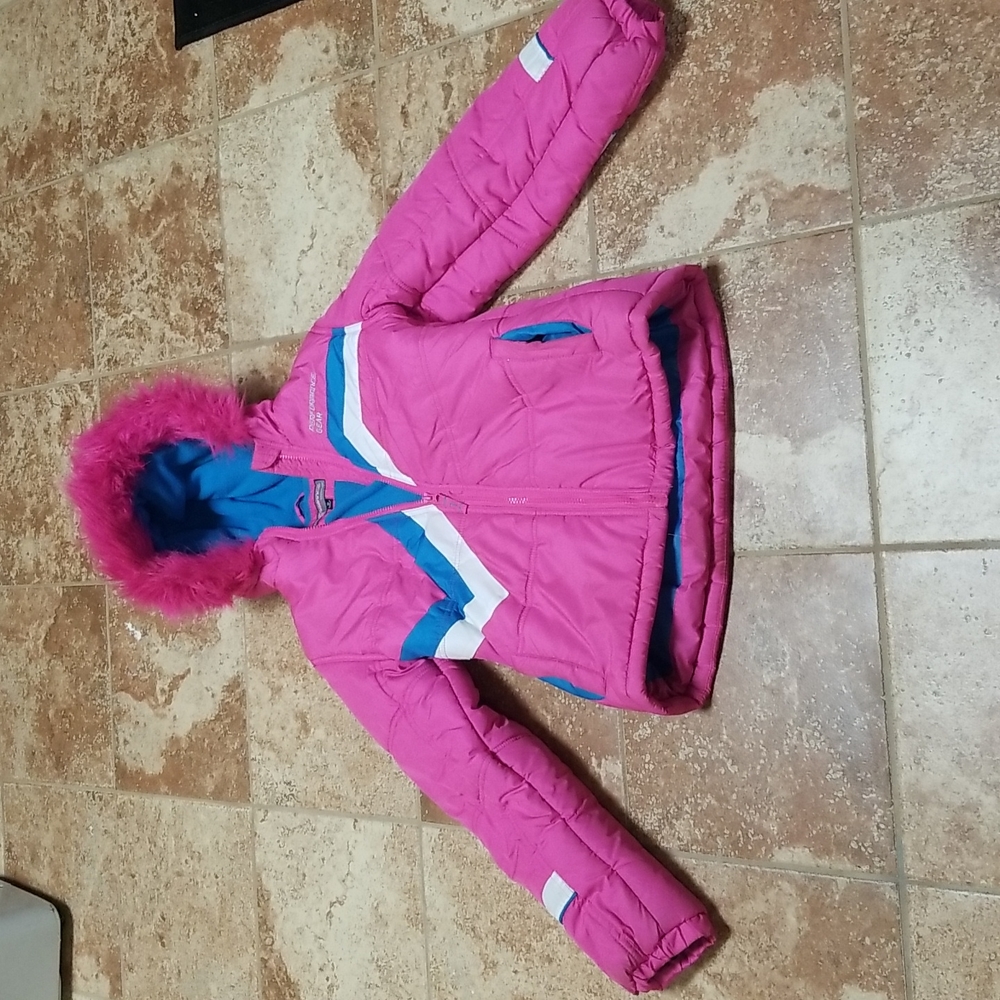 Beautiful Bright Pink Teal Girl's Coat